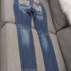 Miss Me Embroidered Blue Women Jeans